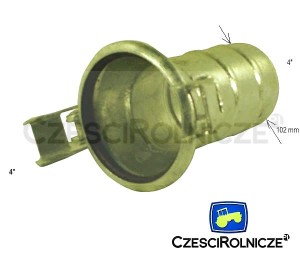 WŁOSKI  4"  ZŁĄCZE ŻEŃSKIE - WĄŻ 4" ~ 102 MM  - Z DZWIGNIAMI