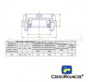 STORZ 4"  POKRYWA NASADY FI-110