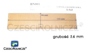 ŁOPATKA TEKSTOLITOWA  190*44*5,6      T-543