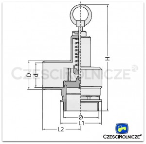 ZAWÓR BEZPIECZEŃSTWA 0,3- 1,5  BAR   Z PRZYŁĄCZEM DO WĘŻA fi 40mm  GWINT  1 1/4"