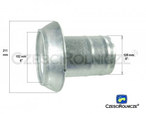 PERROT 6"  ZŁĄCZE  MĘSKIE -  WĄŻ 5" ~ FI- 127 MM