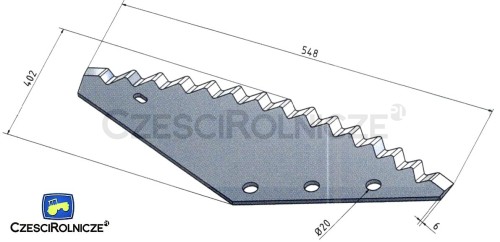 NÃÅ» DO PASZOWOZU 545*200 TRIOLIET Metaltech ; Unifeed ; Unifast 